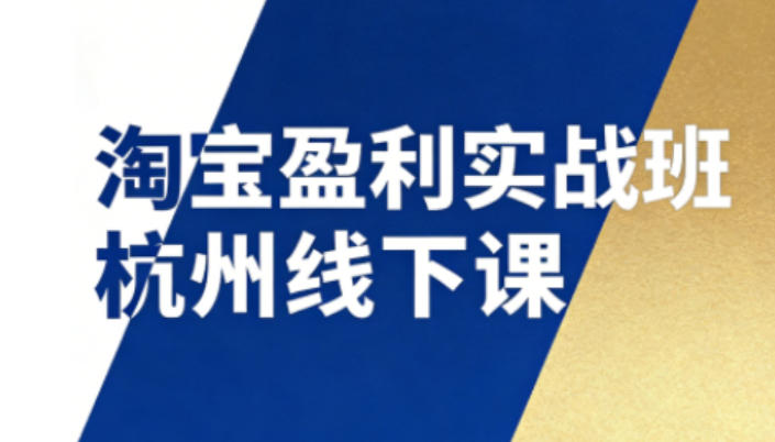 淘宝盈利实战班杭州线下课12月26-28日(音频+字幕)，帮你掌握SOP流程+12门核心技术-得优社