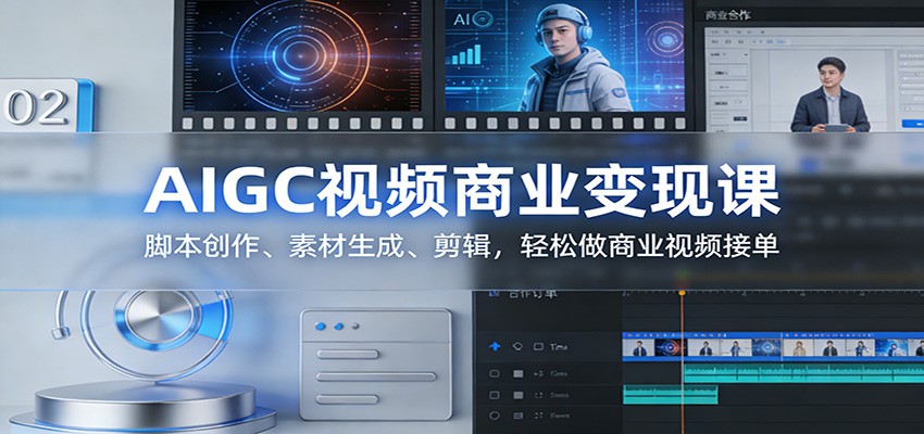 AIGC视频商业变现课：脚本创作、素材生成、剪辑，轻松做商业视频接单-得优社