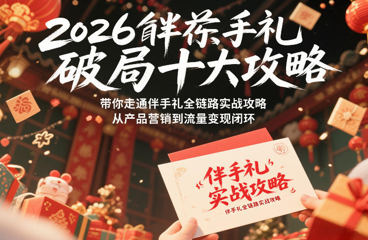 2026伴手礼破局十大攻略，带你走通伴手礼全链路实战攻略，从产品营销到流量变现闭环-得优社