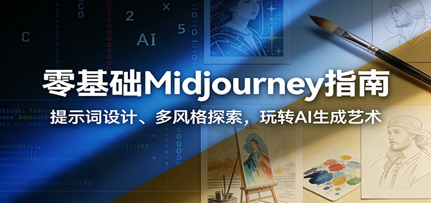 零基础Midjourney指南：提示词设计、多风格探索，玩转AI生成艺术-得优社