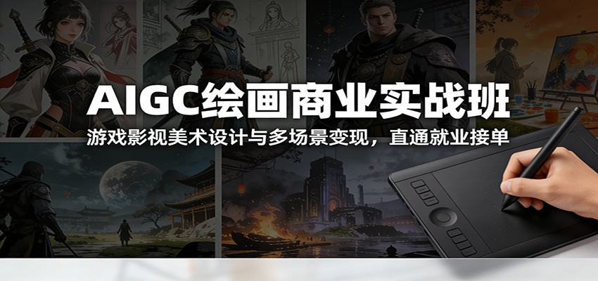 AIGC绘画商业实战班：游戏影视美术设计与多场景变现，直通就业接单-得优社