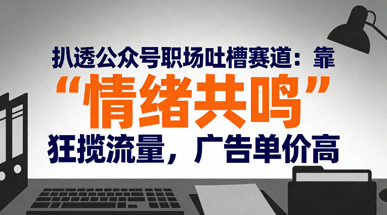 扒透公众号职场吐槽赛道：靠“情绪共鸣”狂揽流量，广告单价高-得优社