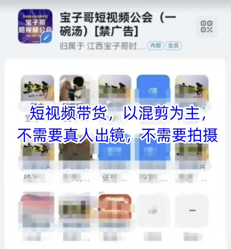宝子哥头部团队短视频带货，以混剪为主，不需要真人出镜，不需要拍摄【更新26年1月】-得优社