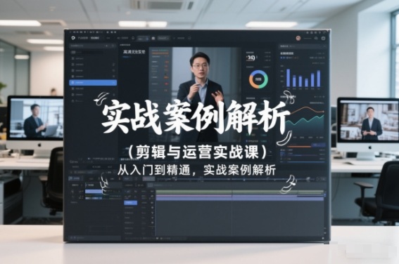 剪辑与运营实战课，从入门到精通，实战案例解析(更新2026)-得优社