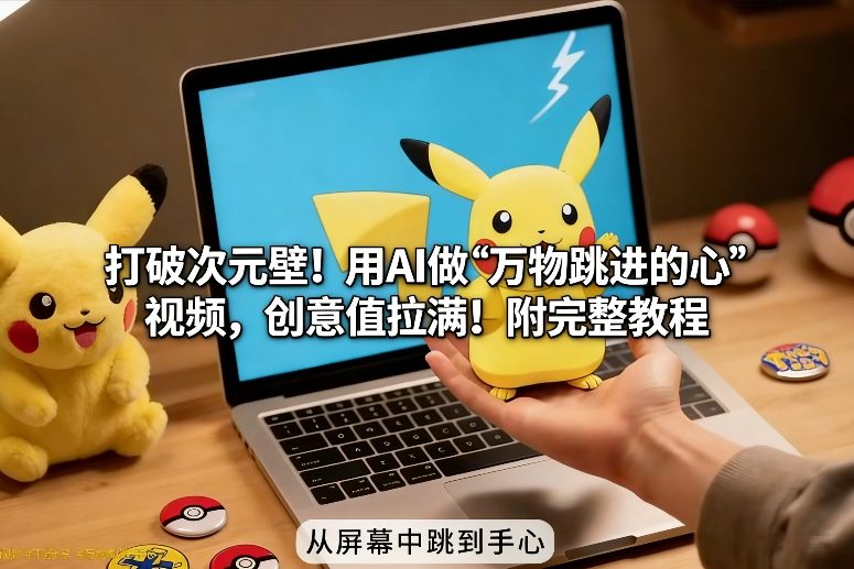 打破次元壁！用AI做【万物跳进手心】视频，创意值拉满！附完整教程-得优社