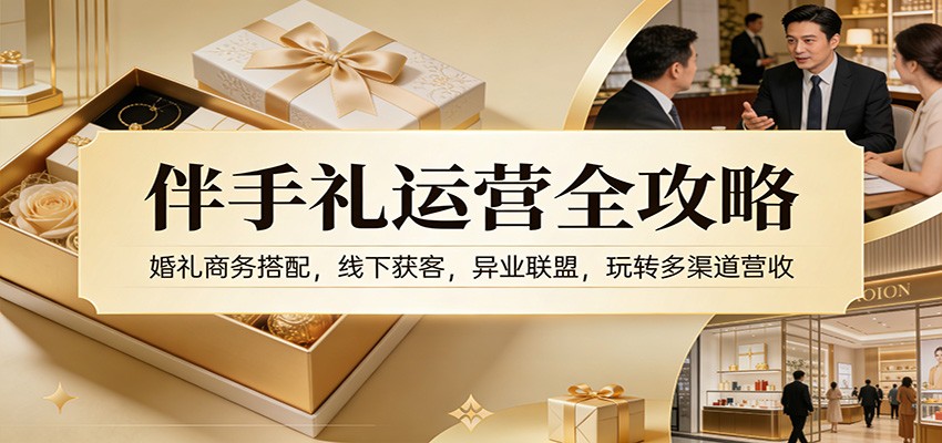 伴手礼运营全攻略：婚礼商务搭配，线下获客，异业联盟，玩转多渠道营收-得优社