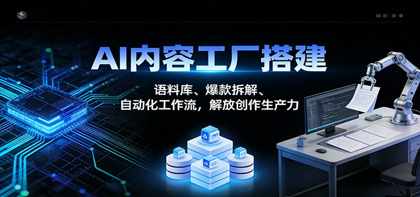 AI内容工厂搭建：语料库、爆款拆解、自动化工作流，解放创作生产力-得优社