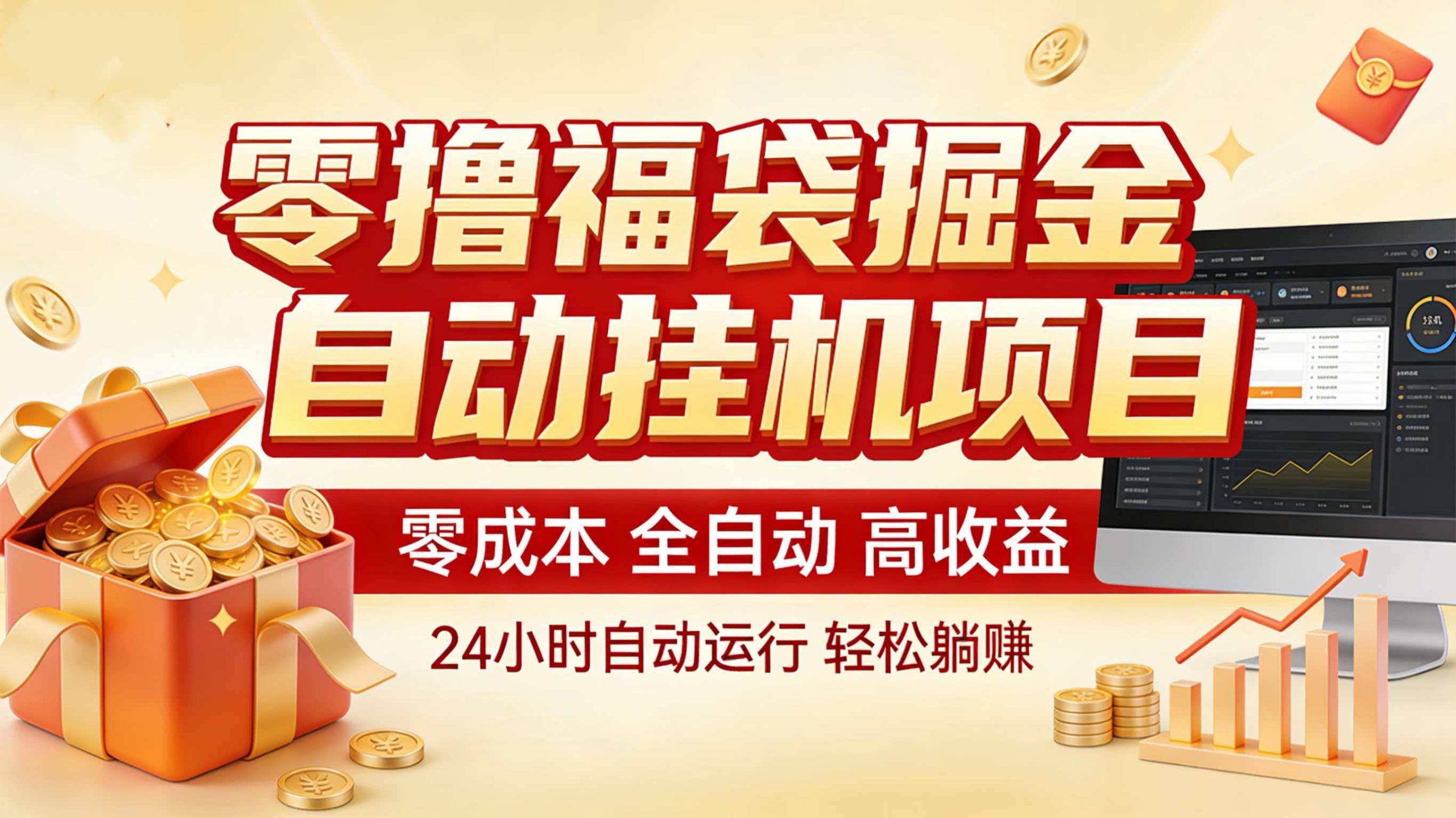 零撸福袋掘金!全自动挂机躺赚,新手也能上手-得优社