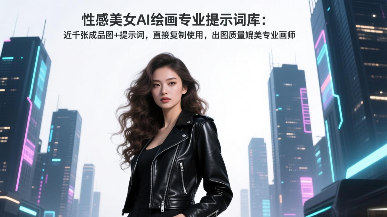 性感美女AI绘画专业提示词库：近千张成品图+提示词，直接复制使用，出图质量媲美专业画师-得优社