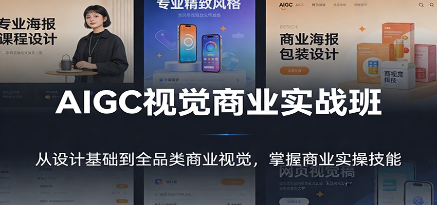 AIGC视觉商业实战班：从设计基础到全品类商业视觉，掌握商业实操技能-得优社