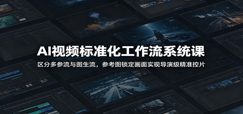 AI视频标准化工作流系统课：区分多参流与图生流，参考图锁定画面实现导演级精准控片-得优社