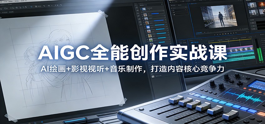 AIGC全能创作实战课：AI绘画+影视视听+音乐制作，打造内容核心竞争力-得优社