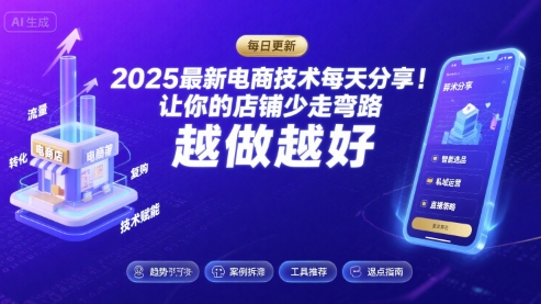 2025最新电商技术每天分享，让你的店铺少走弯路，越做越好(更新26年01月)-得优社