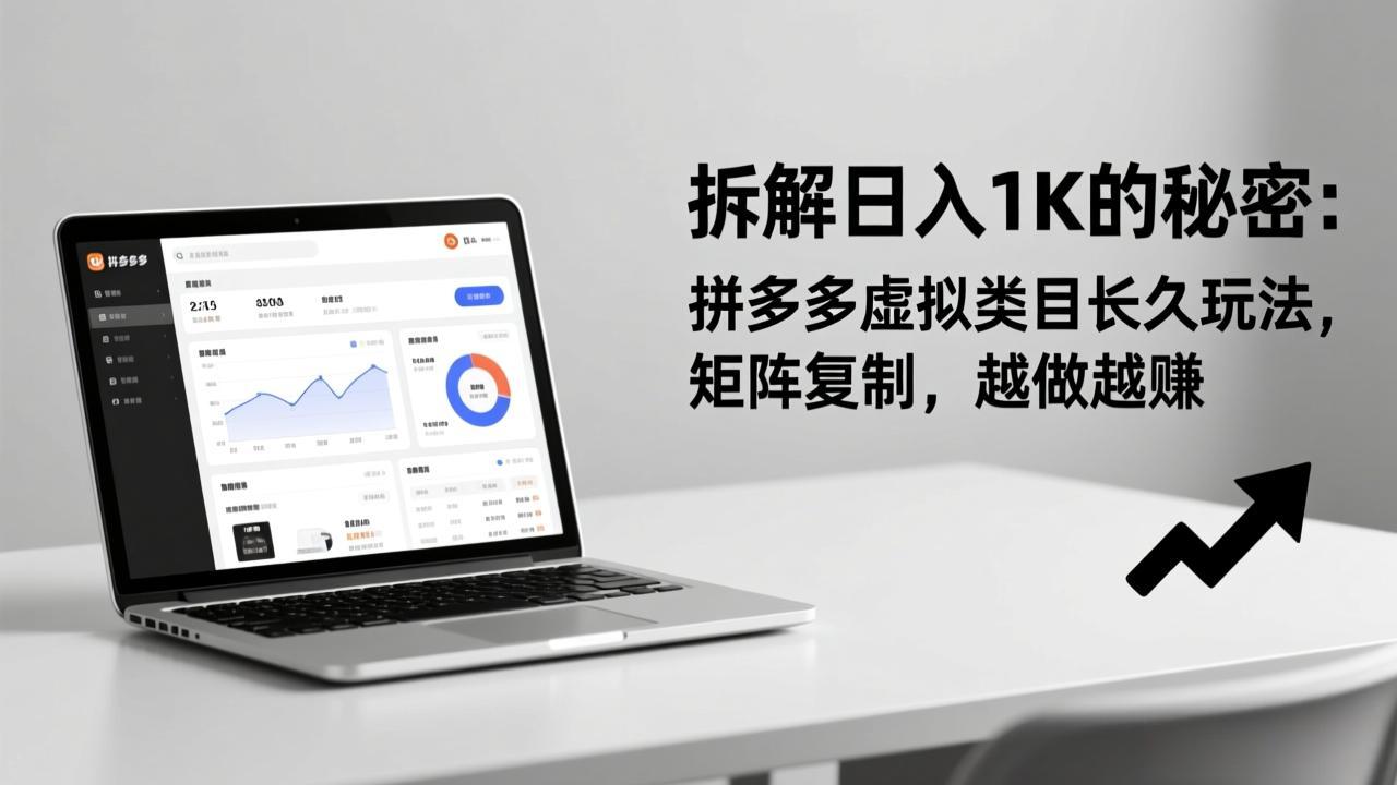 拆解日入 1K 的秘密：拼多多虚拟类目长久玩法，矩阵复制，越做越赚-得优社