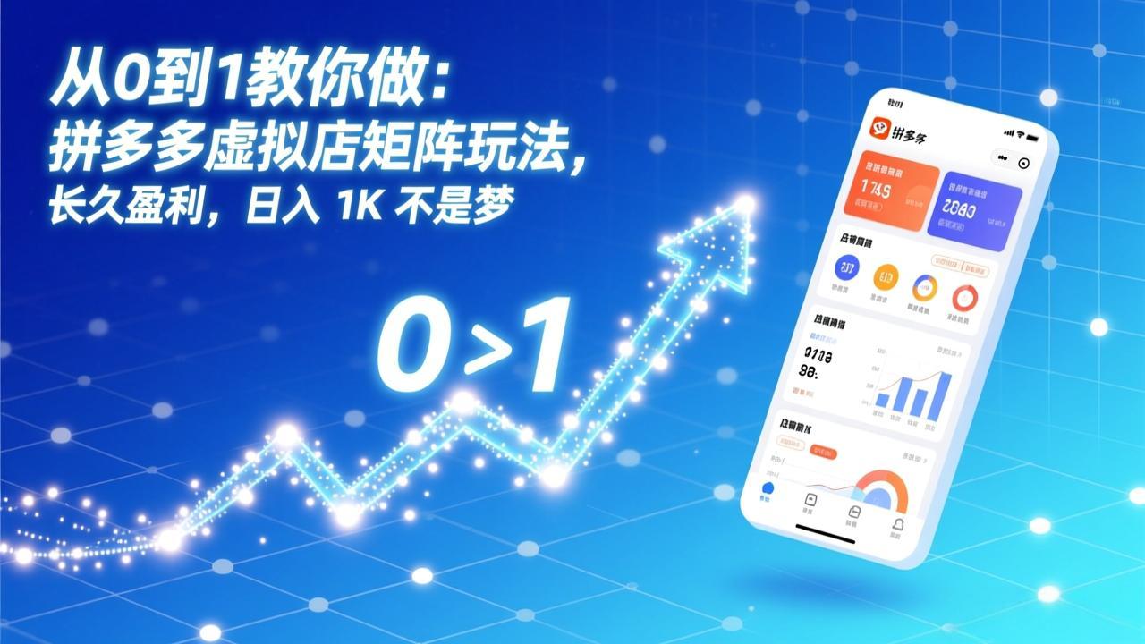 从0到1教你做：拼多多虚拟店矩阵玩法，长久盈利，日入 1K 不是梦-得优社