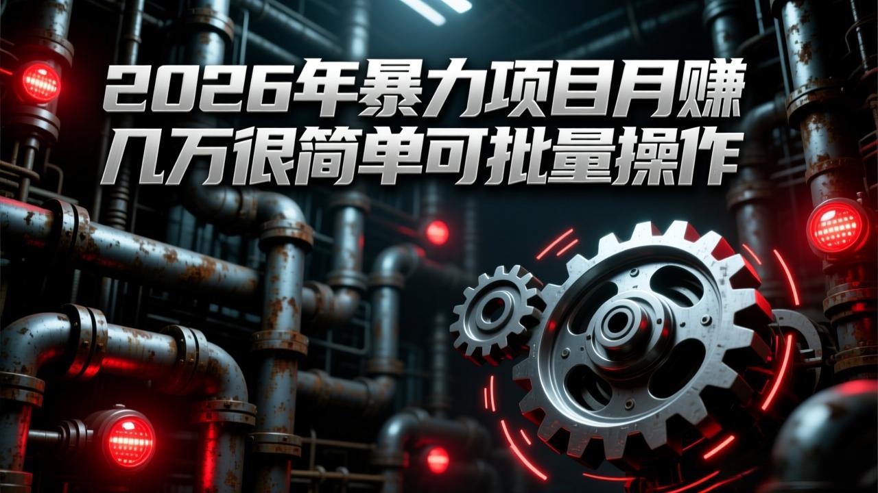 2026年暴力项目月赚几万很简单可批量操作，成本低，利润大-得优社
