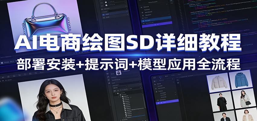 AI电商绘图SD详细教程：部署安装+提示词+模型应用全流程-得优社