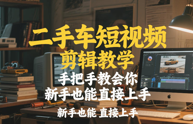 二手车短视频剪辑教学，手把手教会你，新手也能直接上手-得优社