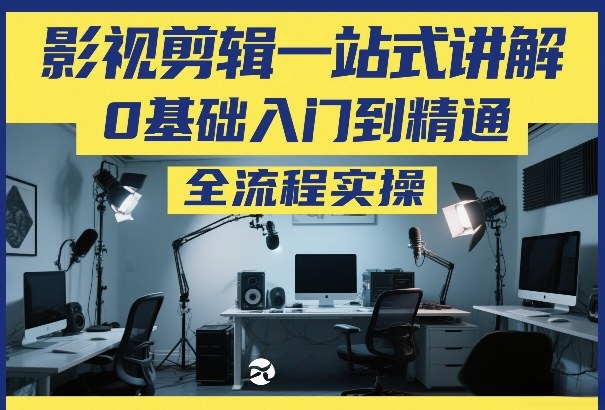 影视剪辑一站式讲解，0基础入门到精通，全流程实操-得优社