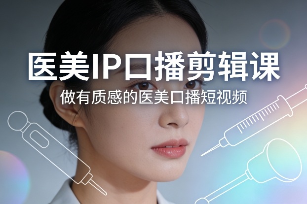 医美IP口播剪辑课，做有质感的医美口播短视频-得优社