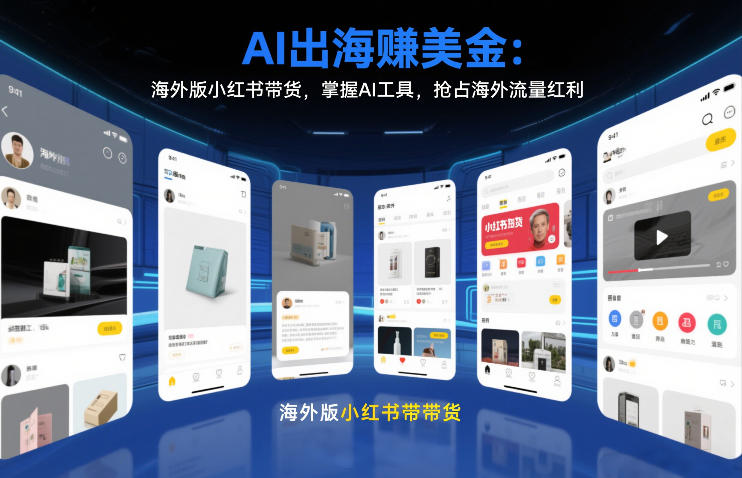 AI出海賺美金：海外版小红书带货，掌握AI工具，抢占海外流量红利(更新2026)-得优社