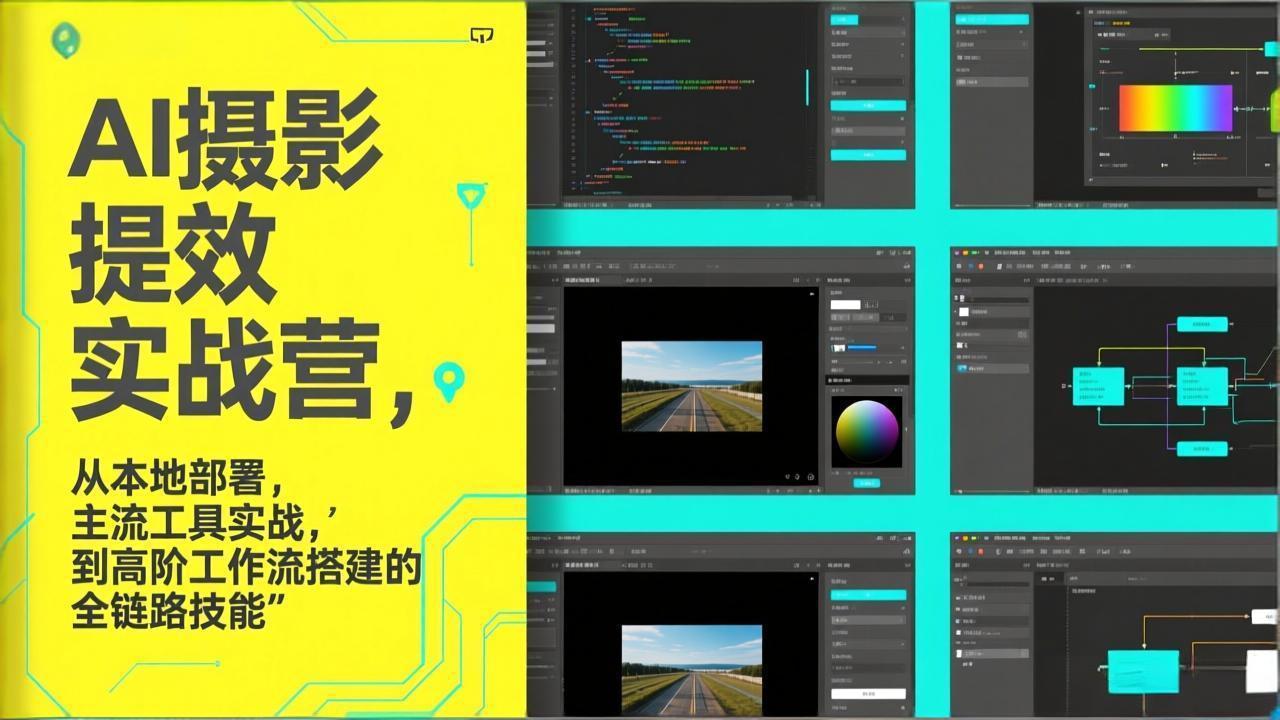 AI+摄影提效实战营，从本地部署，主流工具实战，到高阶工作流搭建的全链路技能-得优社