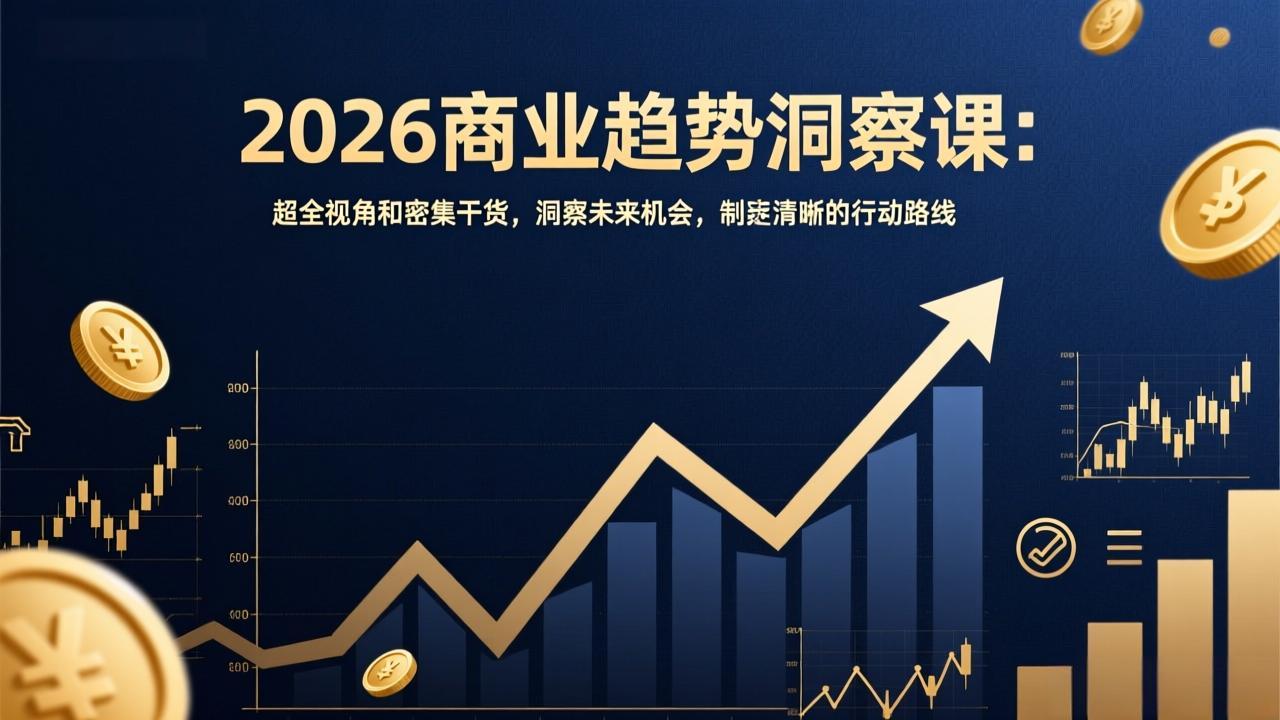 2026商业趋势洞察课：超全视角和密集干货，洞察未来机会，制定清晰的行动路线-得优社