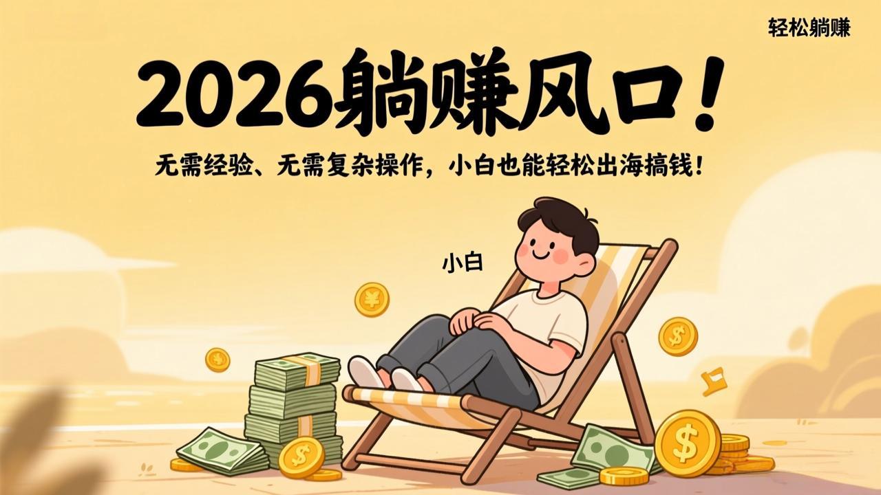 2026躺赚风口！无需经验、无需复杂操作，小白也能轻松出海搞钱！-得优社