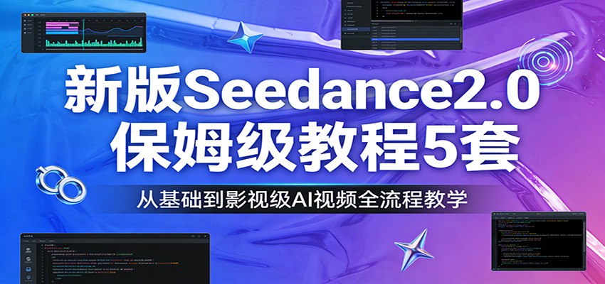 新版Seedance2.0保姆级教程5套：从基础到影视级AI视频全流程教学-得优社