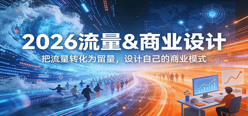 2026流量&商业设计，把流量转化为留量，设计自己的商业模式-得优社