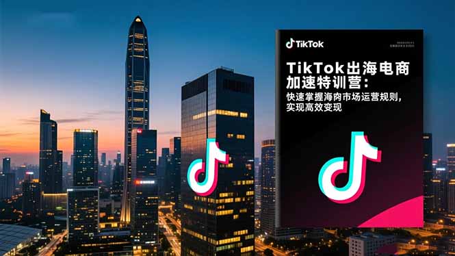 TikTok出海电商加速特训营-更新：快速掌握海外市场运营规则，实现高效变现-得优社