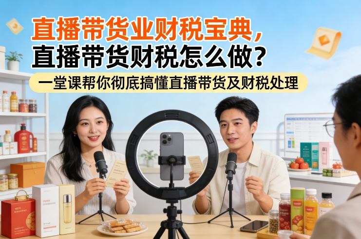直播带货业财税宝典，直播带货财税怎么做？一堂课帮你彻底搞懂直播带货及财税处理-得优社