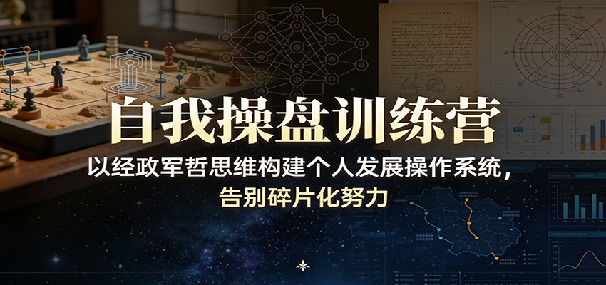 自我操盘训练营：以经政军哲思维构建个人发展操作系统，告别碎片化努力-得优社