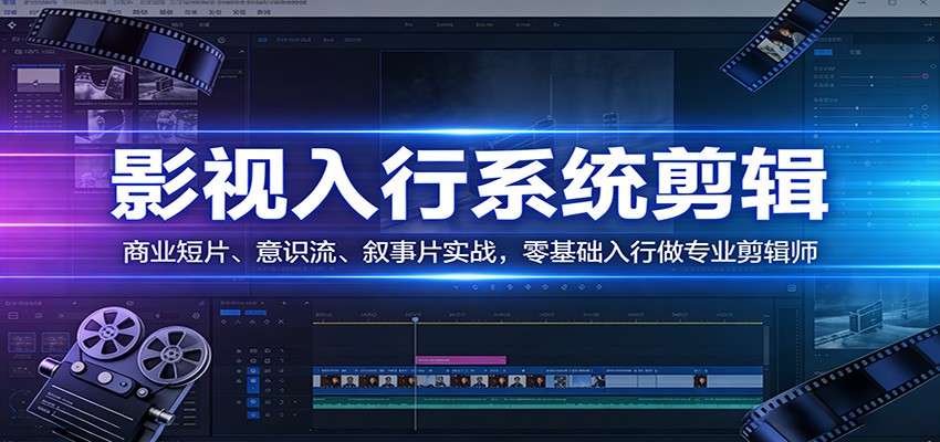 影视系统剪辑，商业短片、意识流、叙事片实战，零基础入行做专业剪辑师-得优社