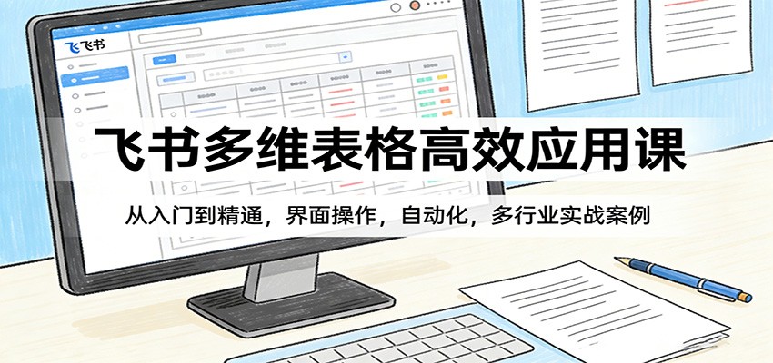 飞书多维表格高效应用课：从入门到精通，界面操作，自动化，多行业实战案例-得优社