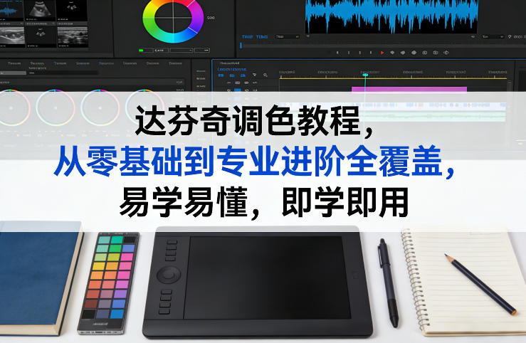 达芬奇调色教程，从零基础到专业进阶全覆盖，易学易懂，即学即用-得优社