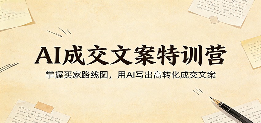 AI成交文案特训营：掌握买家路线图，用AI写出高转化成交文案-得优社