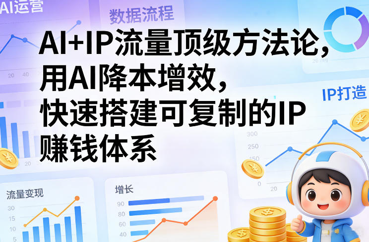 AI+IP流量顶级方法论，用AI降本增效，快速搭建可复制的IP賺钱体系-得优社
