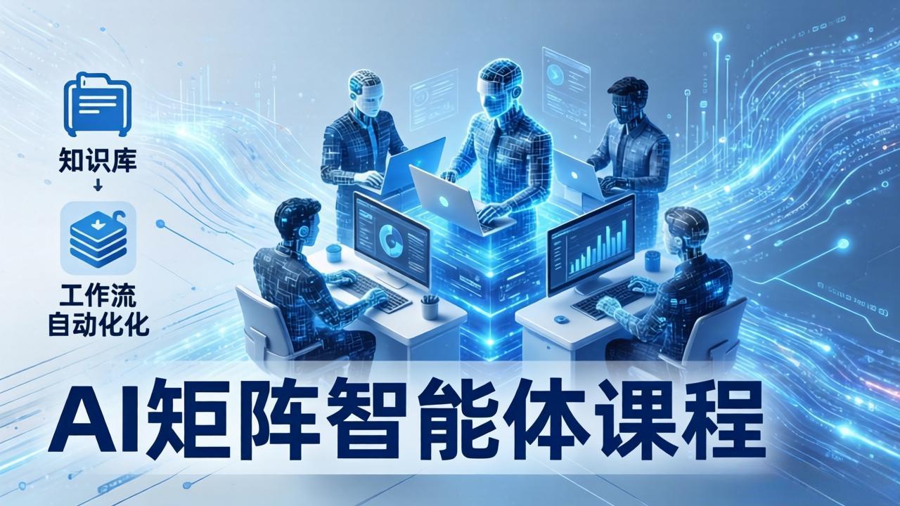 AI矩阵智能体实战：100个数字员工批量生产内容，文本知识库+工作流自动化全搞定-得优社