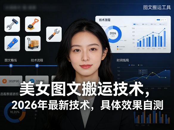 美女图文搬运技术，2026年最新技术，具体效果自测-得优社
