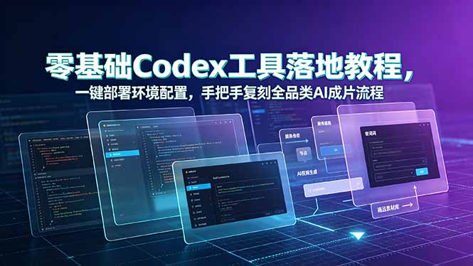 零基础Codex工具落地教程，一键部署环境配置，手把手复刻全品类AI成片流程-得优社