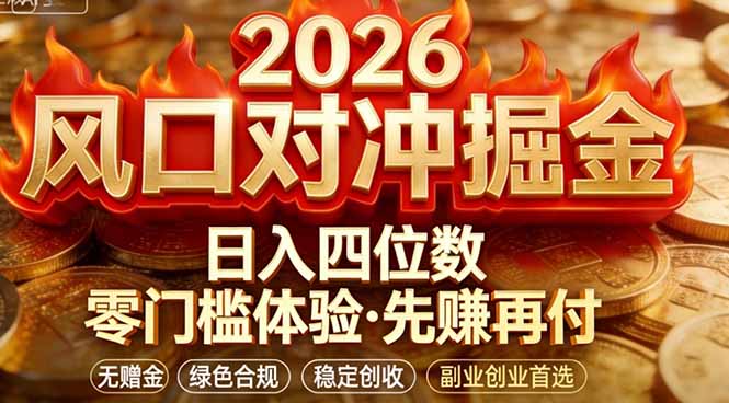 2026美金对冲套利，无赠金对冲策略保驾护航，低门槛易上手实操。单人单日收益2000+-得优社