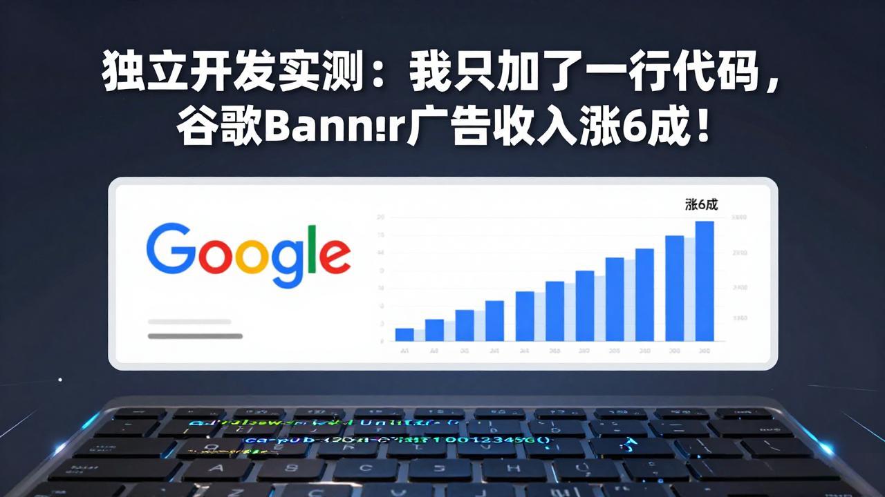 付费文章：独立开发实测：我只加了一行代码，谷歌Banner广告收入涨6成！-得优社