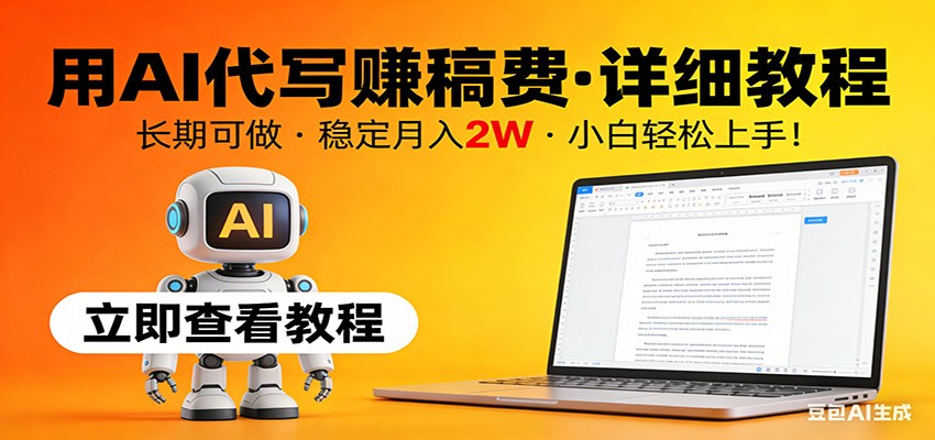 用AI代写赚稿费,详细教程,长期可做,稳定月入2W,小白轻松上手!-得优社