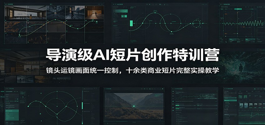 导演级AI短片创作特训营：镜头运镜画面统一控制，十余类商业短片完整实操教学(更新)-得优社