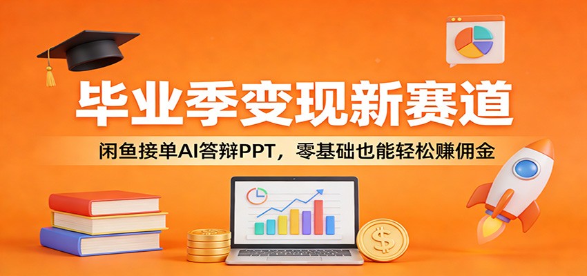 毕业季变现新赛道：闲鱼接单AI答辩PPT，零基础也能轻松赚佣金-得优社