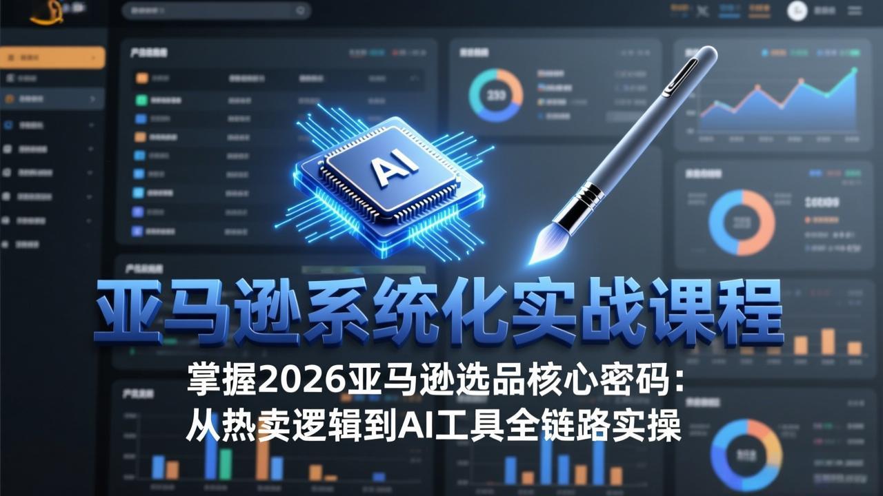 亚马逊系统化实战课-更新3月：2026最新选品方法论，从热卖原因分析到AI作图，提升选品成功率-得优社