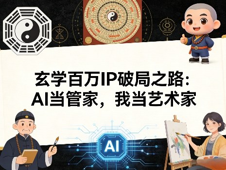 玄学百万IP破局之路：AI当管家，我当艺术家-得优社