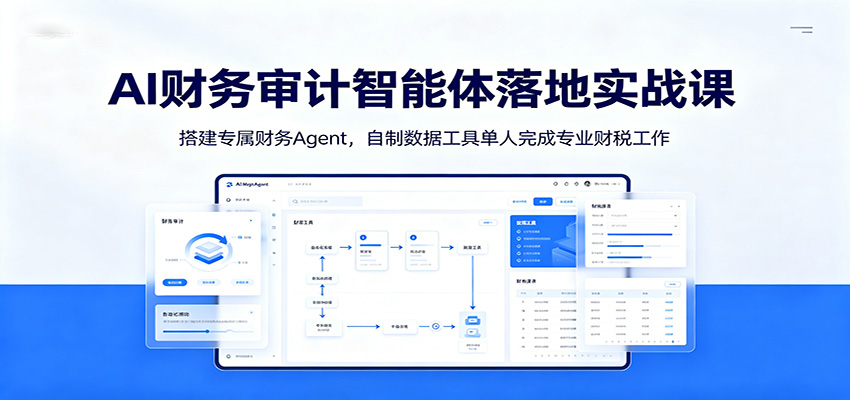 AI财务审计智能体落地实战课：搭建专属财务Agent，自制数据工具单人完成专业财税工作-得优社