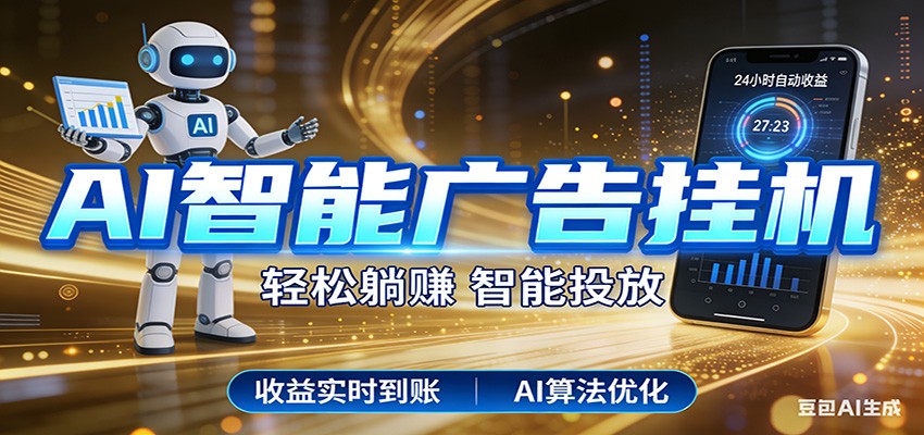 智能广告挂机新时代，利用碎片化时间实现稳定被动收益，AI帮你持续盈利-得优社